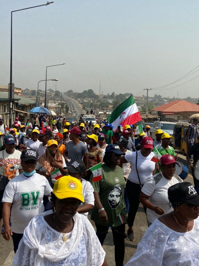 Supporters rally for Atiku