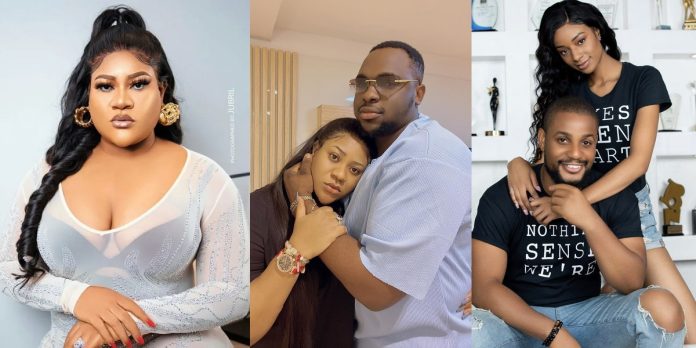 “There’s nothing on the street, hold your man tight” – Nkechi Blessing advises following Fancy Acholonu’s apology to Alexx Ekubo