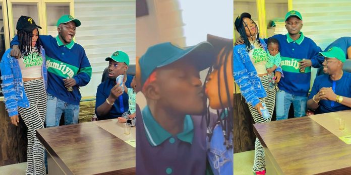 “I see the best of me when I’m with you” – Singer, Portable’s first wife hails him as he introduces her to Obi Cubana (Video)