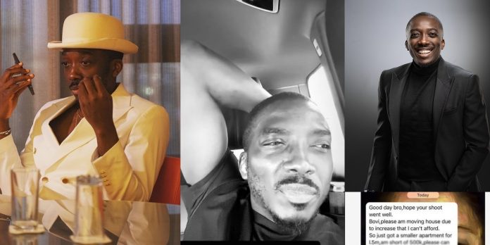 “Lean on me, no mean say make you press me d!e” – Comedian Bovi shares chat with friend who asked him for financial assistance despite an unpaid debt from 15 years ago