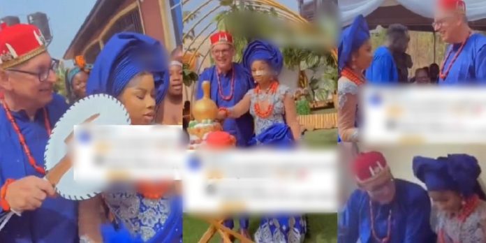 Nigerian lady replies man who called her husband ‘grandfather’ after she shared videos from her wedding online (Watch)