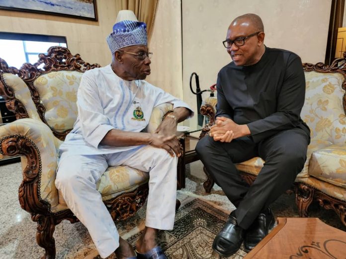 Peter Obi with former President Olusegun Obasanjo