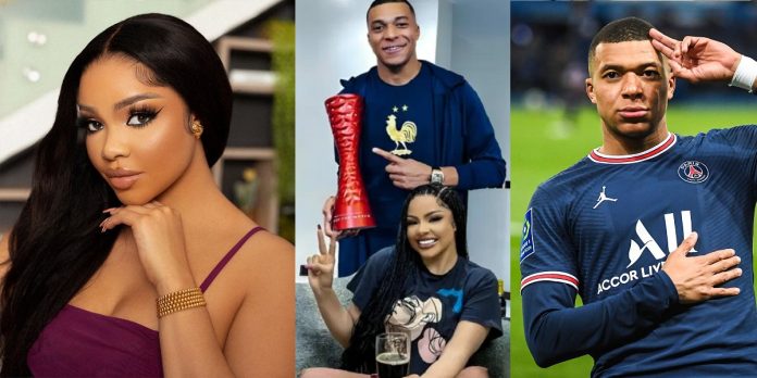 “That’s my boyfriend” – BBNaija star, Nengi reacts after a Twitter user photoshopped PSG star, Mbappe into her own photo.