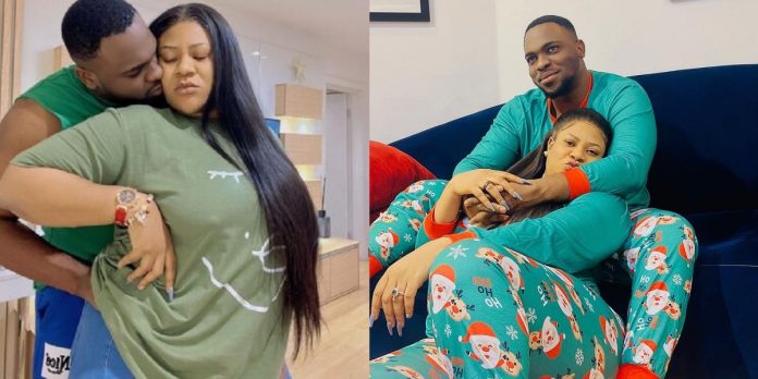 “This one follow for love too?” – Netizens reacts as chat between actress Nkechi Blessing and younger lover goes viral (Screenshot)