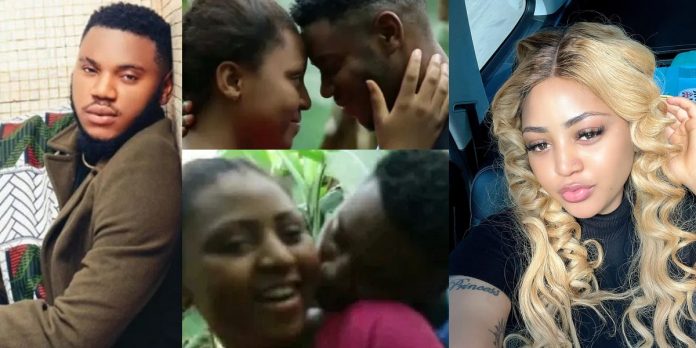 “You never move on?” – Reactions as actor Somadina Adinma shares throwback love movie with Regina Daniels (Video)