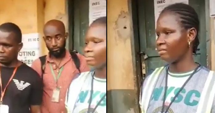 Corps member apologizes after she is caught allegedly transferring Labour party votes to NNPP (video)