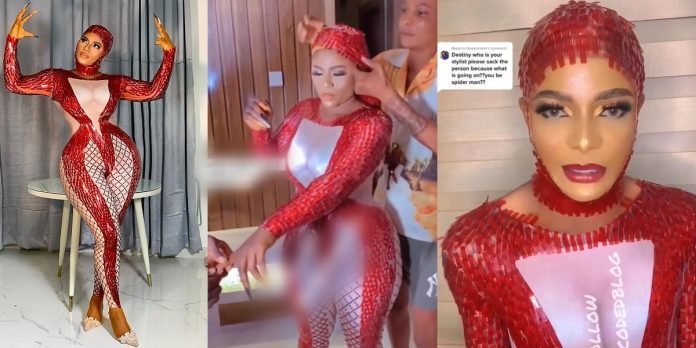 Destiny Etiko’s stylist reacts after being dragged, reveals cost of actress’ Valentine’s Day outfit (Video)