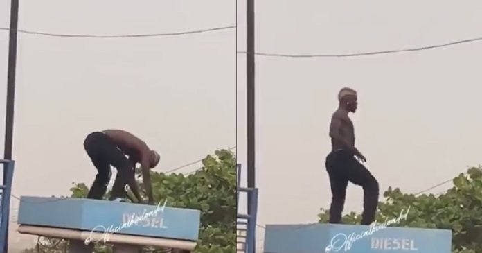 Excitement as Portable hosts a show at petrol station in Oyo(Video)