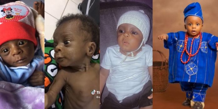 “I always cried to bed” – Mother shows off amazing transformation of son who was born prematurely (Video)