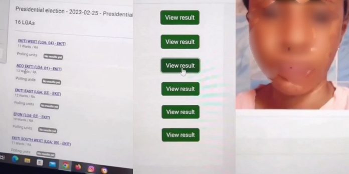 ‘INEC adhoc staff’ uploads her photo as result on INEC portal (video)