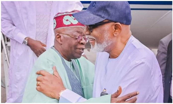 Akeredolu and Tinubu in Ondo