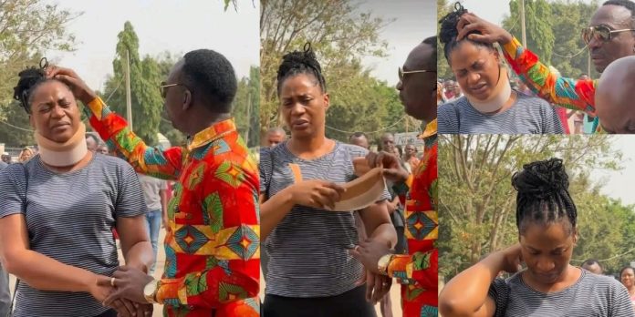 #Nigeria Decides: Moment pastor Paul Enenche healed lady with a broken neck at his Polling Unit (Video)