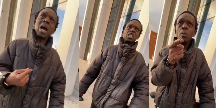 Nigerian man confronts his fellow Nigerian for not responding to his greetings in Ireland (video)