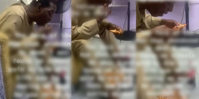 “See his face” – Lady embarrasses her dad for eating her meal after abandoning her and her siblings many years ago (Video)