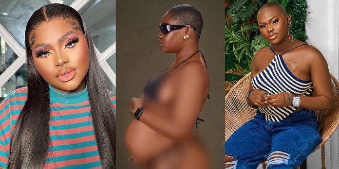 Self acclaimed ‘President of 0loshos’, Mandy Kiss causes a stir as she shares pregnancy photos