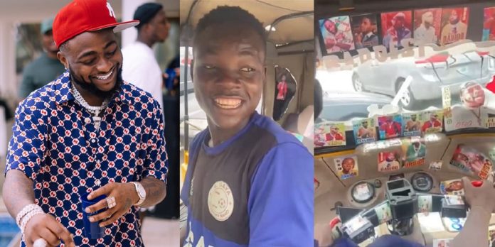 Singer, Davido gifts N1M to viral ‘Keke’ driver who plastered his photos all over his tricycle (Video)