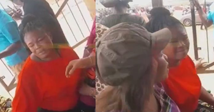 Woman cries profusely after mistakenly voting for APC (Video)