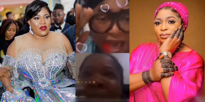 “You can’t bully me” – Actress, Toyin Abraham and colleague Kemi Afolabi get into heated argument over presidential candidate on IG live (Video)