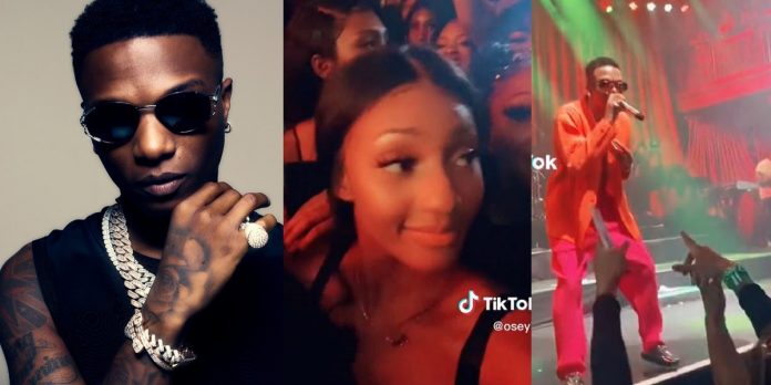 “You don watch too many telenovelas” – Reactions as Nigerian lady shares tactics she used to get Wizkid’s attention at a show (Video)