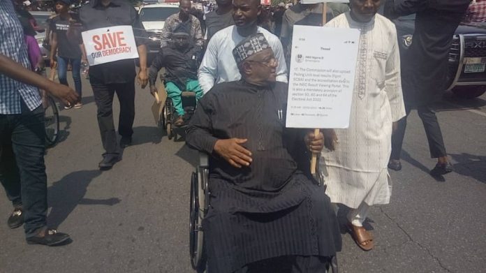 Atiku, PDP INEC protest