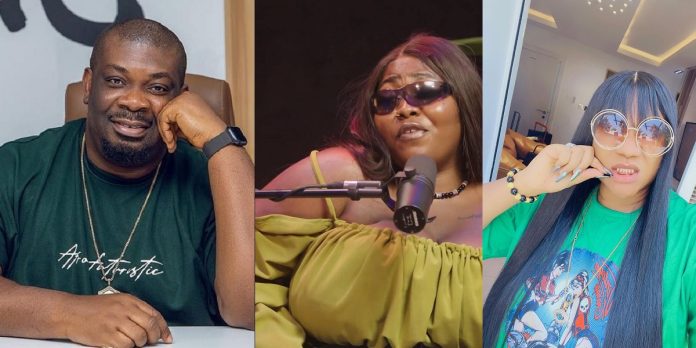 Don Jazzy, Nkechi Blessing reacts as Monalisa Stephen reveals boyfriend goes down on her when she’s on her period (Video)