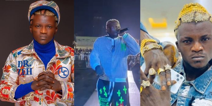 “Don’t use Android phone to video me” – Singer, Portable warns fans at Lagos concert (Video)