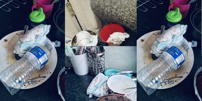 Man seeks help over his wife’s habit of leaving used diapers on plates