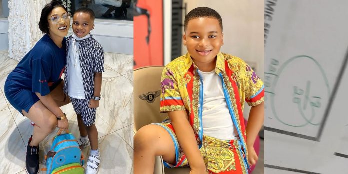 “My head is bigging” – Actress, Tonto Dikeh gushes as she shares son, King’s grades in school (Video)