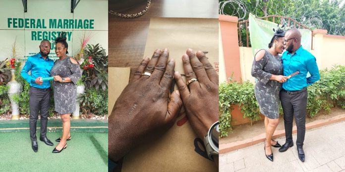 “My joy is that I have access to half or more of his properties” – Nigerian woman writes as she shares photos from her court wedding