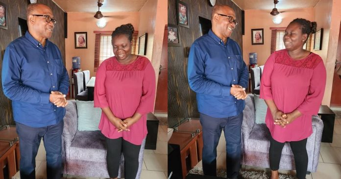 Peter Obi visits lady who was assaulted while voting in Lagos