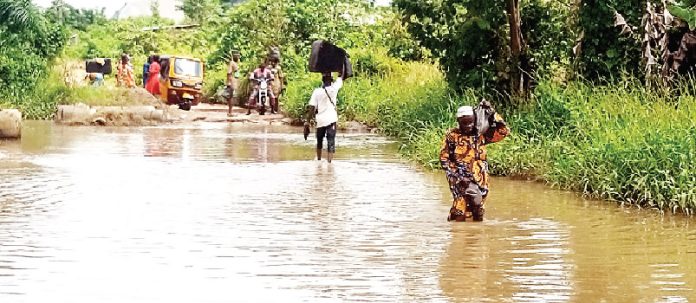 Adio Lerin rd flooded