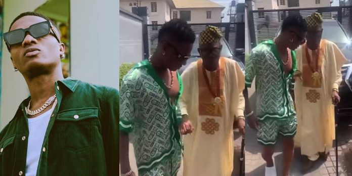 Rare video of singer Wizkid with his father melts hearts (Video)