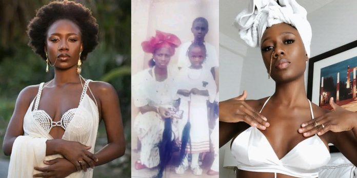 “She’s a spitting image of her mother” – Netizens react as photos of dancer, Korra Obidi’s late mother surface online