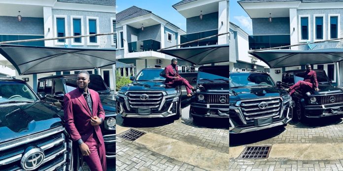 Skit maker, Cute Abiola splashes millions on two new luxury cars (Photos/video)