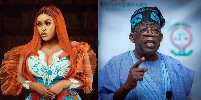 “Until you talk the one wey go land you for prison” – Reactions as actress, Sarah Martins shares chilling dream about Tinubu