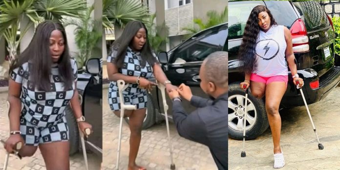 Actress, Doris Akonanya emotional as lover surprises her with marriage proposal on her birthday (Video)