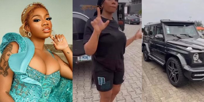 BBNaija star, Angel splurges millions on customised G-wagon (Video)