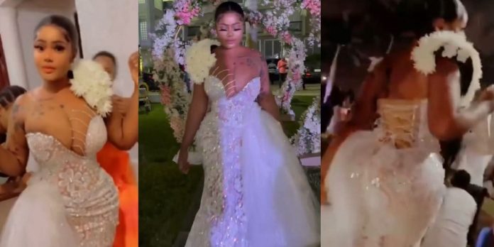 “Bride suppose pursue her” – Lady’s outfit to a wedding causes a stir online (video)