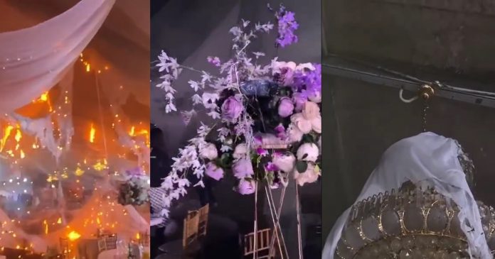 Fire breaks out during wedding reception in Lagos (video)