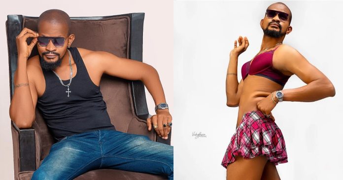 “If you don't know my story, no judge me” – Uche Maduagwu says as he reveals the reason he wears bra