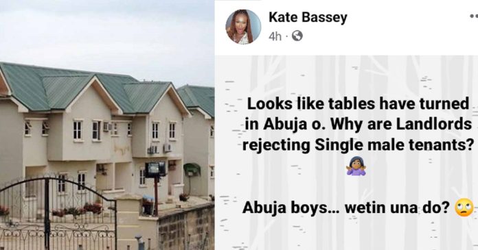 Lady reveals why Abuja landlords reject single male tenants