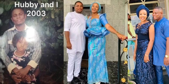 “Marry your best friend” – Lady advises as she shares before and after transformation of herself and her husband (Videos)