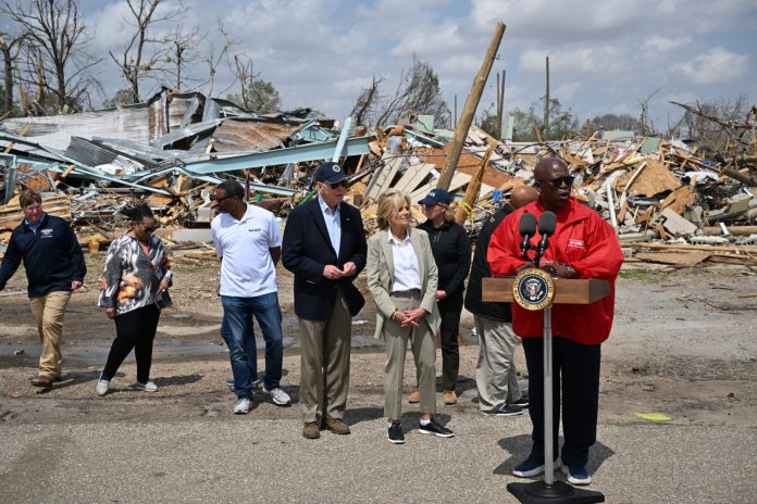 President Joe Biden, First Lady Jill Biden visit to meet communities, officials after tornado