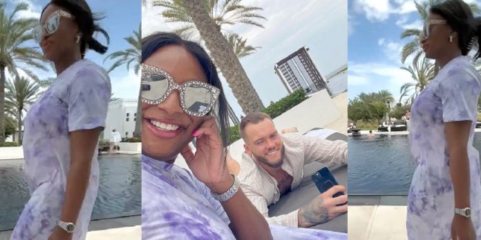 “You look pregnant” – Womb watchers reacts to DJ Cuppy’s new video with lover, Ryan Taylor (Watch)