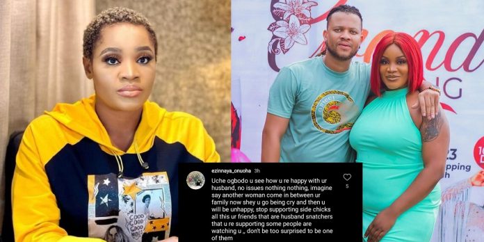 Actress, Uche Ogbodo responds to a fan who asked her to imagine her husband bringing home another woman