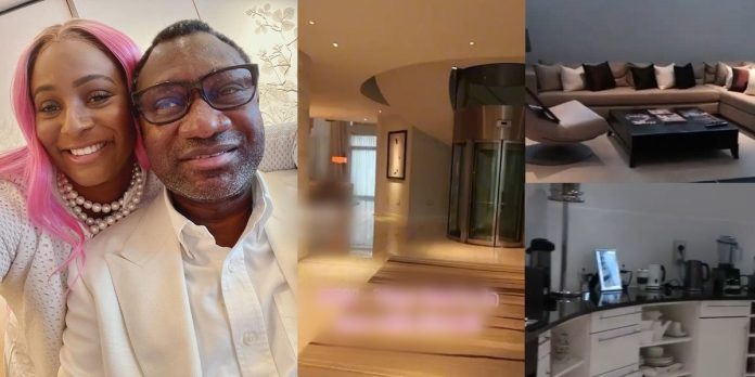 DJ Cuppy shows off exquisite interior of her billionaire dad, Femi Otedola’s Lagos mansion (Video)