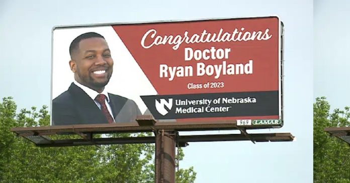 Family mounts huge billboard for son as he graduates from Medical school