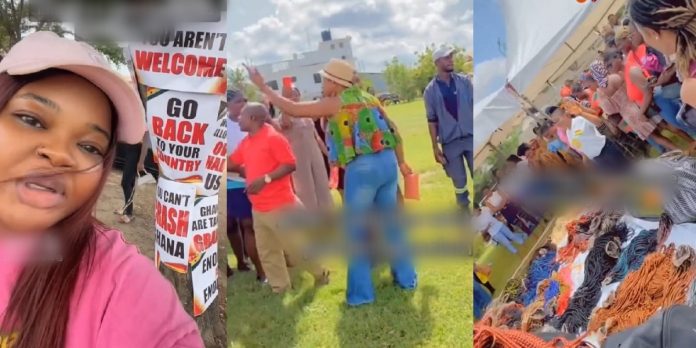 “Go back to your country!” – Ghanaian wig sellers association disrupt wig fair organized by a Nigerian in Ghana (video)