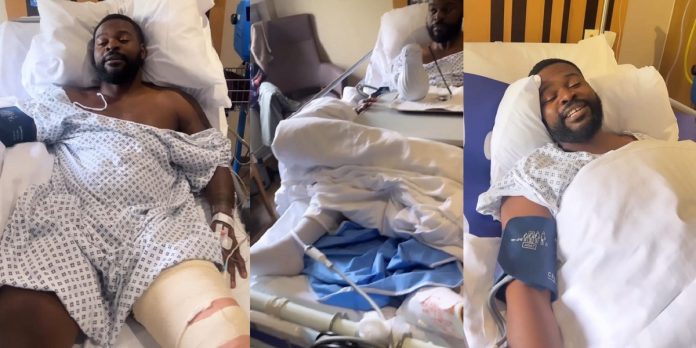 Singer, Falz undergoes knee surgery in the UK (photos/video)