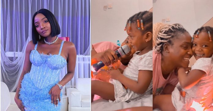 “You are everything to me” – Simi writes sweet note to daughter, Adejare, composes song as she turns 3